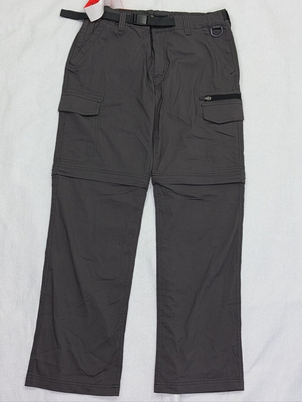 BC Clothing Convertible Cargo Pants Mens Size Medium (32.5-34) x 32 Gray Outdoor